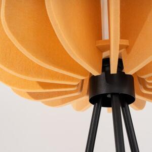 Lampa podłogowa nowoczesna nastrojowa trójnóg żółta filcowa 1xE27 15W MULA Sollux Lighting