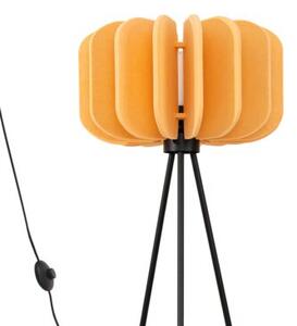 Lampa podłogowa nowoczesna nastrojowa trójnóg żółta filcowa 1xE27 15W MULA Sollux Lighting