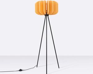 Lampa podłogowa nowoczesna nastrojowa trójnóg żółta filcowa 1xE27 15W MULA Sollux Lighting