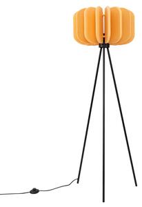 Lampa podłogowa nowoczesna nastrojowa trójnóg żółta filcowa 1xE27 15W MULA Sollux Lighting