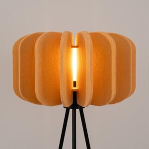 Lampa podłogowa nowoczesna nastrojowa trójnóg żółta filcowa 1xE27 15W MULA Sollux Lighting