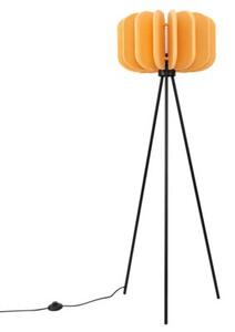Lampa podłogowa nowoczesna nastrojowa trójnóg żółta filcowa 1xE27 15W MULA Sollux Lighting