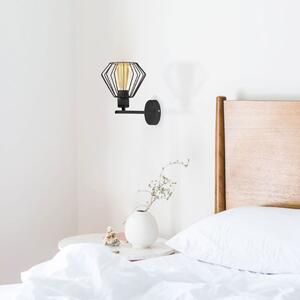 CZARNO MIEDZIANY KINKIET DO SALONU UMA LOFT