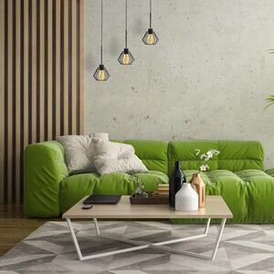 LAMPA WISZACA NA LISTWIE 3-PUNKTOWA POLA LOFT CZARNO-MIEDZIANA