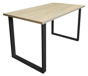Stół do salonu kuchni 70x120x28 LOFT czarny Dąb Sonoma