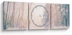 Obraz - Widok na las (z zegarem) (90x30 cm)