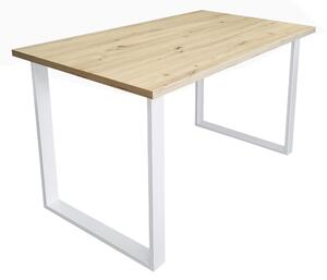 Stół do salonu kuchni 70x120x28 LOFT biały Dąb Craft