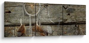 Obraz - Łapacz snów (z zegarem) (90x30 cm)
