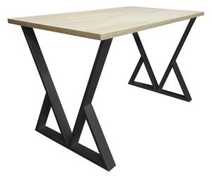Stół do salonu kuchni 70x120x28 LOFT V czarny Dąb Sonoma