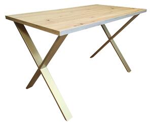 Stół do salonu kuchni 70x120x28 LOFT X złoty Dąb Craft
