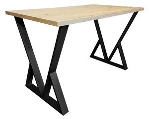 Stół do salonu kuchni 70x120x28 LOFT V czarny Dąb Craft
