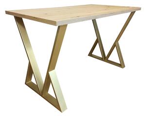 Stół do salonu kuchni 70x120x28 LOFT V złoty Dąb Craft