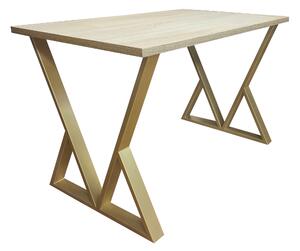Stół do salonu kuchni 70x120x28 LOFT V złoty Dąb Sonoma