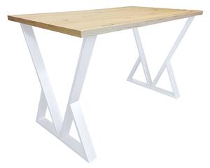 Stół do salonu kuchni 70x120x28 LOFT V biały Dąb Craft