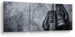 Obraz - Rękawice bokserskie (z zegarem) (90x30 cm)