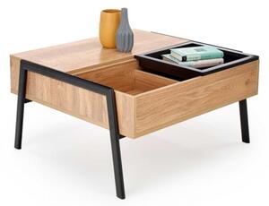 Stolik kawowy PODIUM 85x80 naturalny/czarny