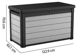 Skrzynia ogrodowa KETER Denali Duo Tech Box 380L Czarno-szary