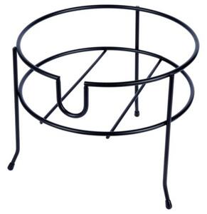 Stojak pod słój z kranikiem metalowy czarny 23 cm