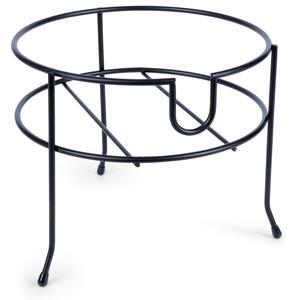 Stojak pod słój z kranikiem metalowy czarny 23 cm