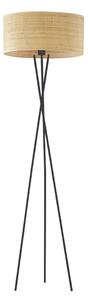 Lampa podłogowa z rattanowym kloszem AUDREY RATTAN w stylu boho