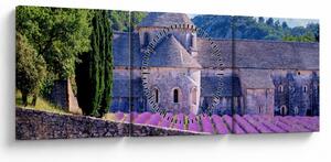 Obraz - Lewandowe pole (z zegarem) (90x30 cm)
