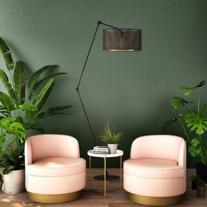 Lampa podłogowa loft z regulowanym ramieniem i ażurowym abażurem ZOE AŻUR