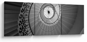 Obraz - Schody 2 (z zegarem) (90x30 cm)