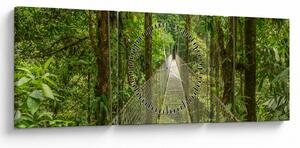 Obraz - Most wiszący (z zegarem) (90x30 cm)