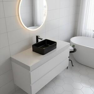Umywalka nablatowa HYDROSAN LUXO-BL-410 Prostokątny Czarny