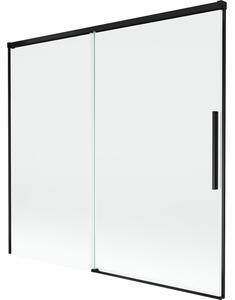 Mexen Rox parawan nawannowy 2-skrzydłowy rozsuwany 170 x 150 cm, transparent, czarny - 8C9-170-001-70-00