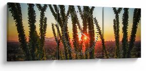 Obraz - Rośliny (z zegarem) (90x30 cm)