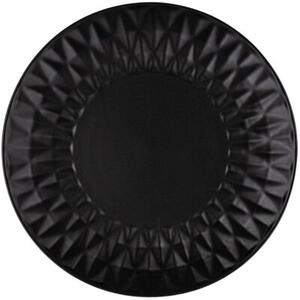 Talerz deserowy ceramiczny czarny SOHO 20 cm