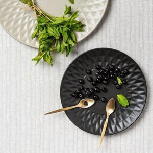 Talerz deserowy ceramiczny czarny SOHO 20 cm