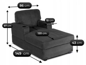 Fotel Wypoczynkowy Kanapa Sofa Do Salonu Sypialni Tapicerowany NEO Popiel
