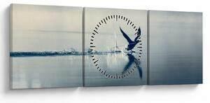 Obraz - Nury (z zegarem) (90x30 cm)