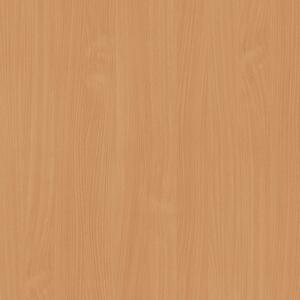 Kartoteka metalowa PRIMO z drewnianym frontem A4, 4 szuflady, szary/buk