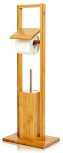Blumfeldt Zestaw do toalety, ze szczotką, 36 x 82 x 21 cm, odporny wilgoć, bambus