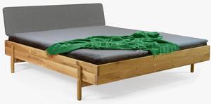 Łóżko dębowe w stylu skandynawskim na nogach 180 x 200 cm Satvar