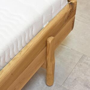 Łóżko dębowe w stylu skandynawskim na nogach 180 x 200 cm Satvar