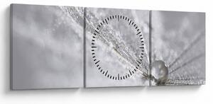 Obraz - Kropla wody (z zegarem) (90x30 cm)