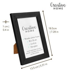 Sosnowa Ramka na Zdjęcia | CREATIVE HOME | 2-pak 10x15cm | Czarny