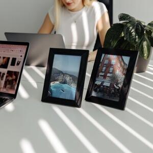 Sosnowa Ramka na Zdjęcia | CREATIVE HOME | 2-pak 10x15cm | Czarny