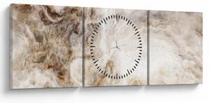 Obraz - Marmur (z zegarem) (90x30 cm)