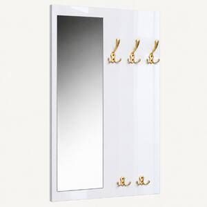 Wieszak z lustrem ścienny 60 cm na ubrania, do przedpokoju | ArtD Home