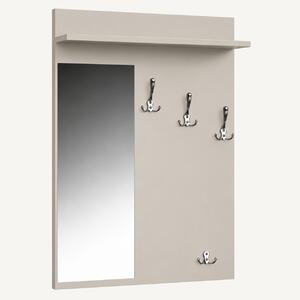 Wieszak z lustrem ścienny 80 cm na ubrania, do przedpokoju | ArtD Home