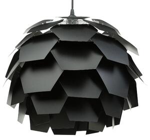 Lampa wisząca okrągła plastikowa geometryczna czarna Segre Beliani