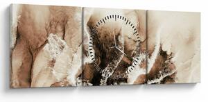 Obraz - Abstrakcja (z zegarem) (90x30 cm)