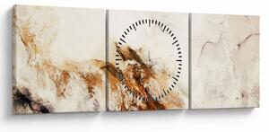 Obraz - Abstrakcja (z zegarem) (90x30 cm)