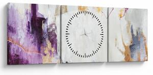 Obraz - Abstrakcja (z zegarem) (90x30 cm)
