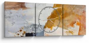 Obraz - Abstrakcja (z zegarem) (90x30 cm)